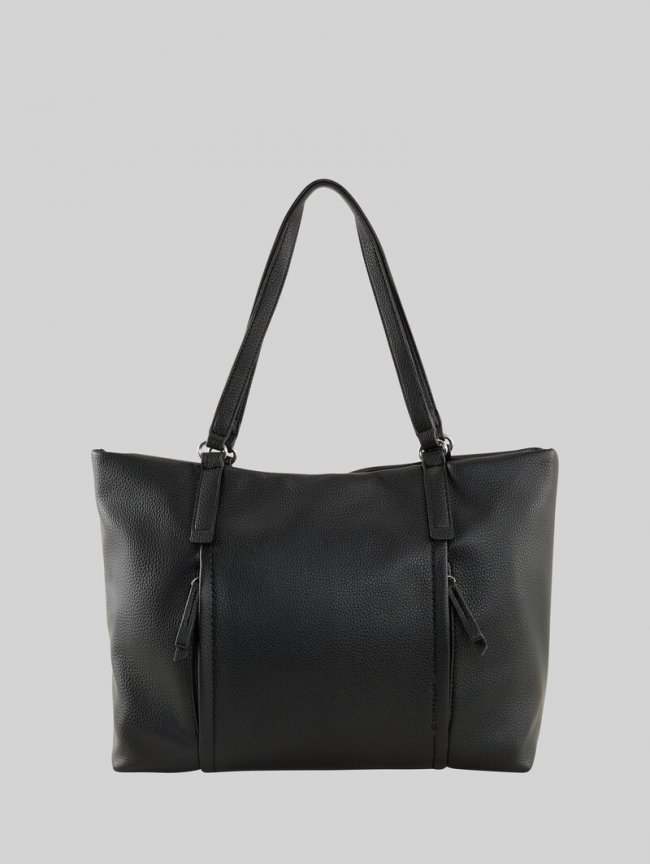 Tom Tailor TTBECA L Shopper mit Reißverschluss-Details - Schwarz / Black Tom Tailor TTBECA L Shopper mit Reißverschluss-Details - Schwarz / Black