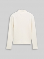 Tom Tailor Ripp Langarmshirt mit Stehkragen - Wool White