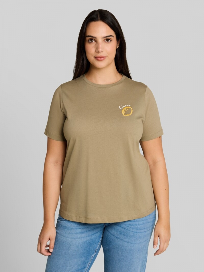Tom Tailor Plus Size - T-Shirt mit Print - Silver Olive
