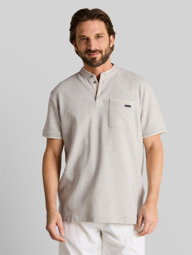 Tom Tailor Poloshirt mit Brusttasche - Gardenia White Ottoman Tom Tailor Poloshirt mit Brusttasche - Gardenia White Ottoman