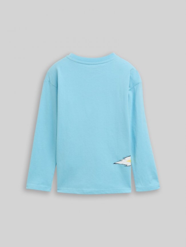 Tom Tailor Oversize Langarmshirt mit Rückenprint - Elixir Blue Tom Tailor Oversize Langarmshirt mit Rückenprint - Elixir Blue