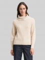 Tom Tailor Loose Fit Rollkragenpullover - Sand Stone Beige Melange