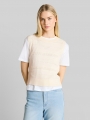 Tom Tailor Pullunder mit Lochmuster - Gardenia White Tom Tailor Pullunder mit Lochmuster - Gardenia White