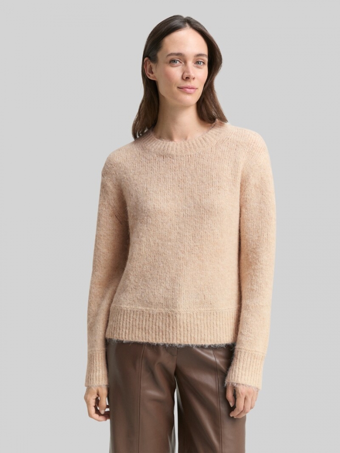Tom Tailor Strickpullover mit Wollanteil - Sand Stone Beige Melange Tom Tailor Strickpullover mit Wollanteil - Sand Stone Beige Melange