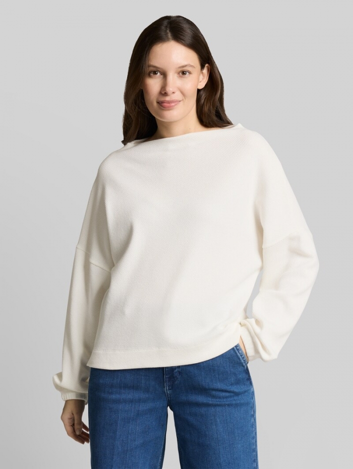 Tom Tailor Sweatshirt mit Stehkragen - Whisper White Tom Tailor Sweatshirt mit Stehkragen - Whisper White