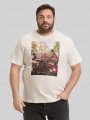 Tom Tailor Plus Size - T-Shirt mit Fotoprint - Gardenia White