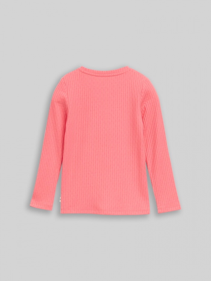 Tom Tailor Langarmshirt mit Rippstruktur - Pink Dream Tom Tailor Langarmshirt mit Rippstruktur - Pink Dream