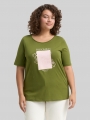 Tom Tailor Plus Size - T-Shirt mit Print - Deep Ivy Green Tom Tailor Plus Size - T-Shirt mit Print - Deep Ivy Green