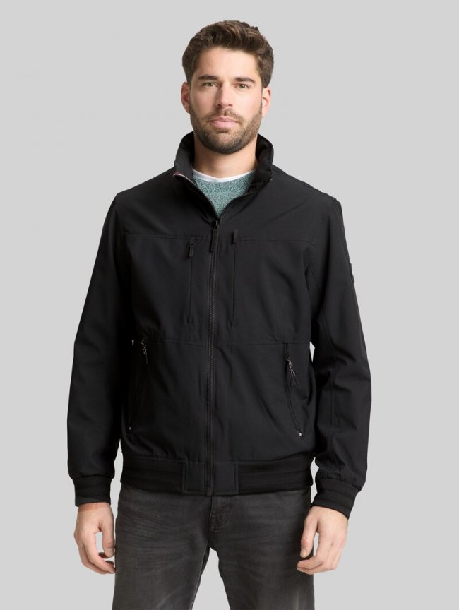Tom Tailor Blouson Jacke mit verstaubarer Kapuze - Black Tom Tailor Blouson Jacke mit verstaubarer Kapuze - Black