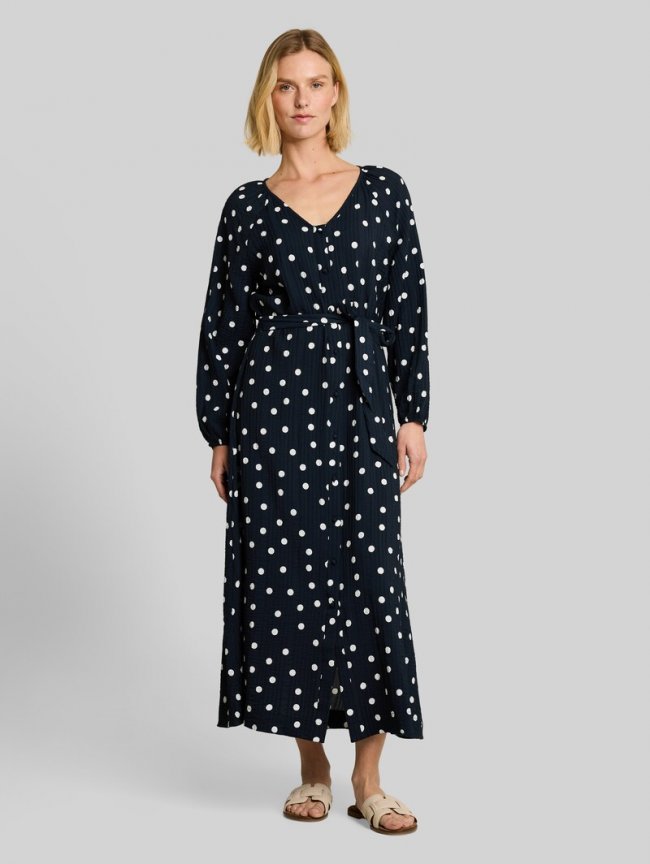 Tom Tailor Maxi-Kleid mit Punktemuster - Navy Big Dot Design Tom Tailor Maxi-Kleid mit Punktemuster - Navy Big Dot Design