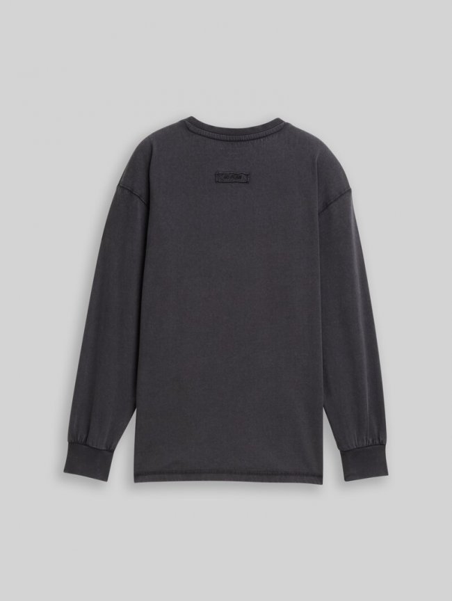 Tom Tailor Oversize Langarmshirt - Heavy Black Tom Tailor Oversize Langarmshirt - Heavy Black