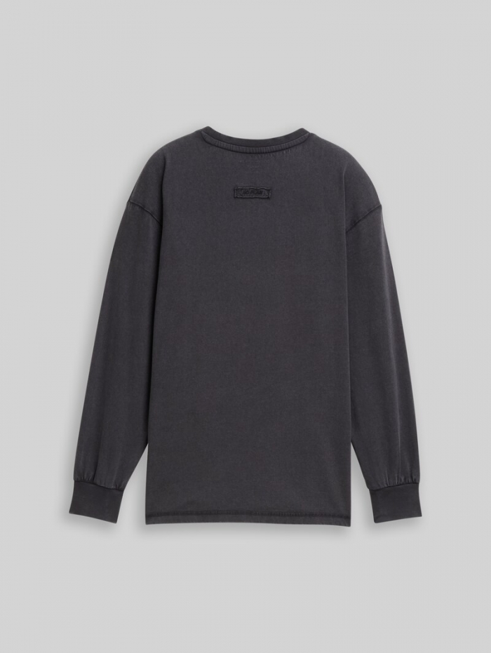 Tom Tailor Oversize Langarmshirt - Heavy Black Tom Tailor Oversize Langarmshirt - Heavy Black