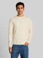 Tom Tailor Basic Strickpullover mit Rundhalsausschnitt - Gardenia White Tom Tailor Basic Strickpullover mit Rundhalsausschnitt - Gardenia White