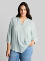 Tom Tailor Plus Size - Bluse mit Streifenmuster - Blue Haze White Stripe Tom Tailor Plus Size - Bluse mit Streifenmuster - Blue Haze White Stripe