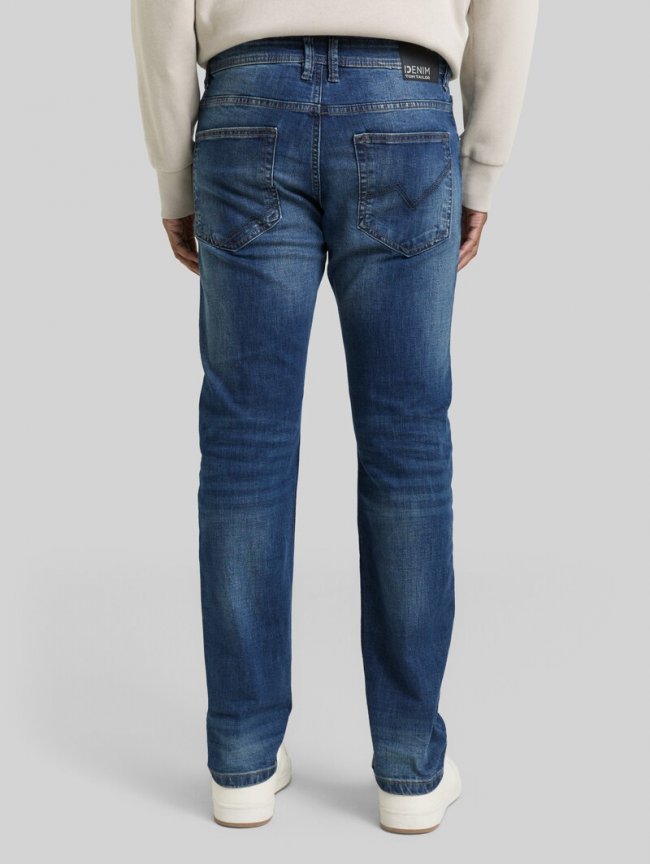 Tom Tailor TTAEDAN STRAIGHT Jeans - Mid Stone Wash Denim Tom Tailor TTAEDAN STRAIGHT Jeans - Mid Stone Wash Denim