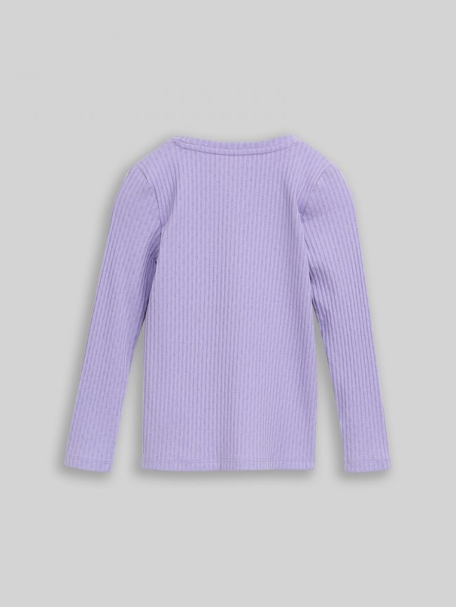 Tom Tailor Langarmshirt mit Rippstruktur - Sweet Purple Tom Tailor Langarmshirt mit Rippstruktur - Sweet Purple