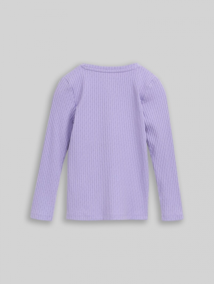 Tom Tailor Langarmshirt mit Rippstruktur - Sweet Purple Tom Tailor Langarmshirt mit Rippstruktur - Sweet Purple