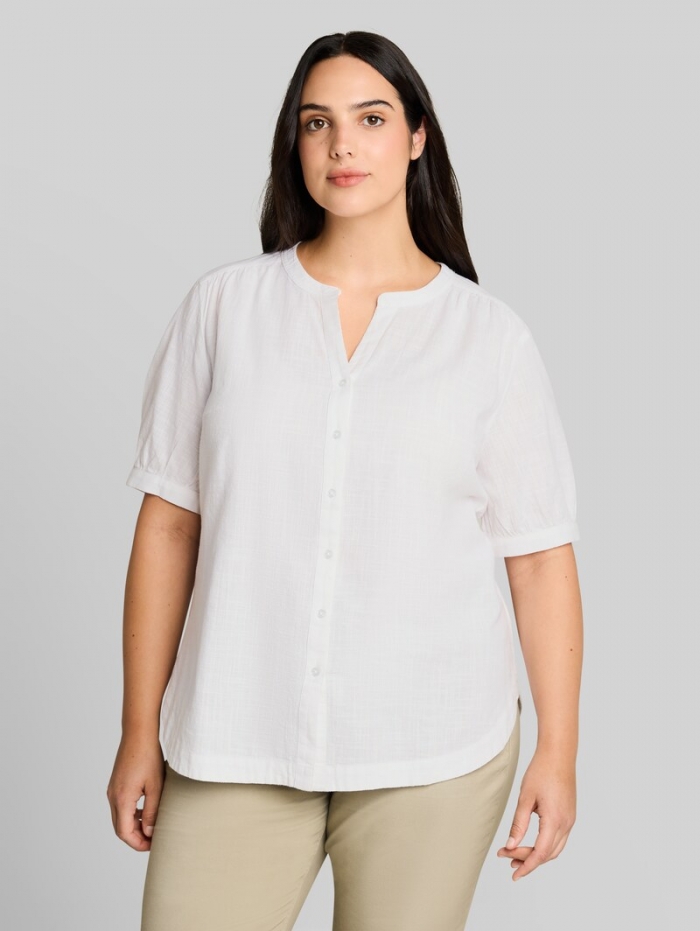 Tom Tailor Plus Size - Bluse aus Baumwolle - White Tom Tailor Plus Size - Bluse aus Baumwolle - White