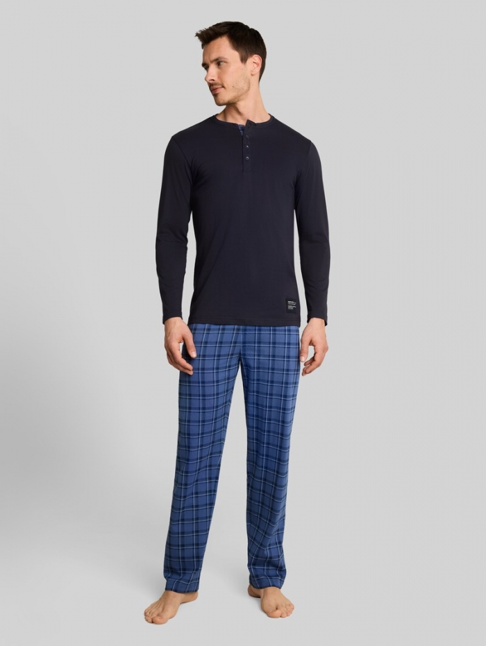 Tom Tailor Pyjama-Set mit Karomuster - Blue-medium-check Tom Tailor Pyjama-Set mit Karomuster - Blue-medium-check