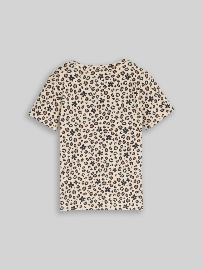 Tom Tailor T-Shirt mit Leo-Muster - Small Leopard Print Tom Tailor T-Shirt mit Leo-Muster - Small Leopard Print