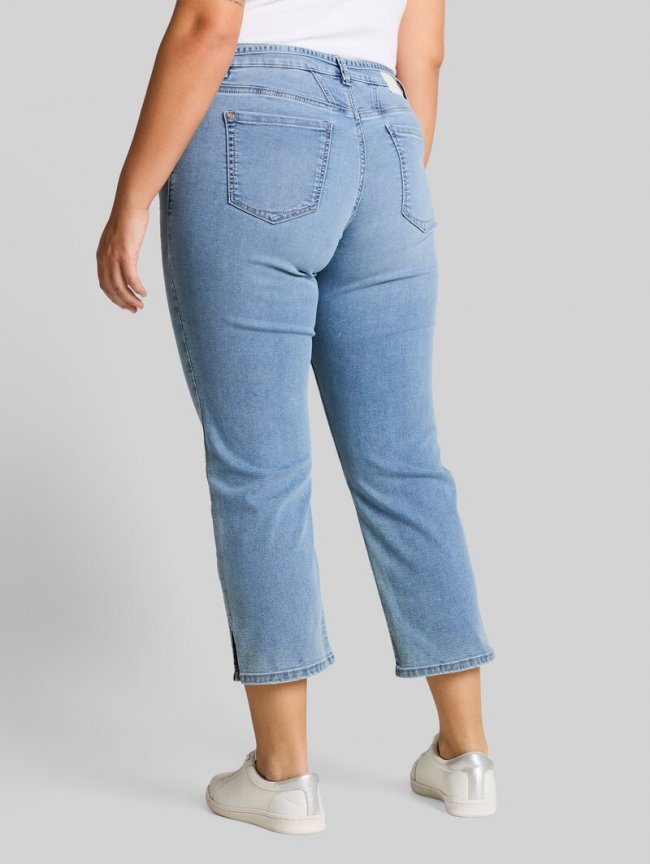 Tom Tailor Plus Size - TTPLUS SLIM Jeans mit Bindegürtel - Clean Light Stone Blue Denim Tom Tailor Plus Size - TTPLUS SLIM Jeans mit Bindegürtel - Clean Light Stone Blue Denim