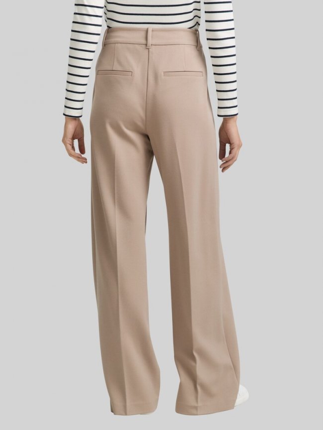 Tom Tailor TTLEA Wide Leg Hose - Soft Taupe Grey Tom Tailor TTLEA Wide Leg Hose - Soft Taupe Grey