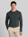 Tom Tailor Basic Strickpullover aus Baumwolle - Darkest Olive Melange Tom Tailor Basic Strickpullover aus Baumwolle - Darkest Olive Melange