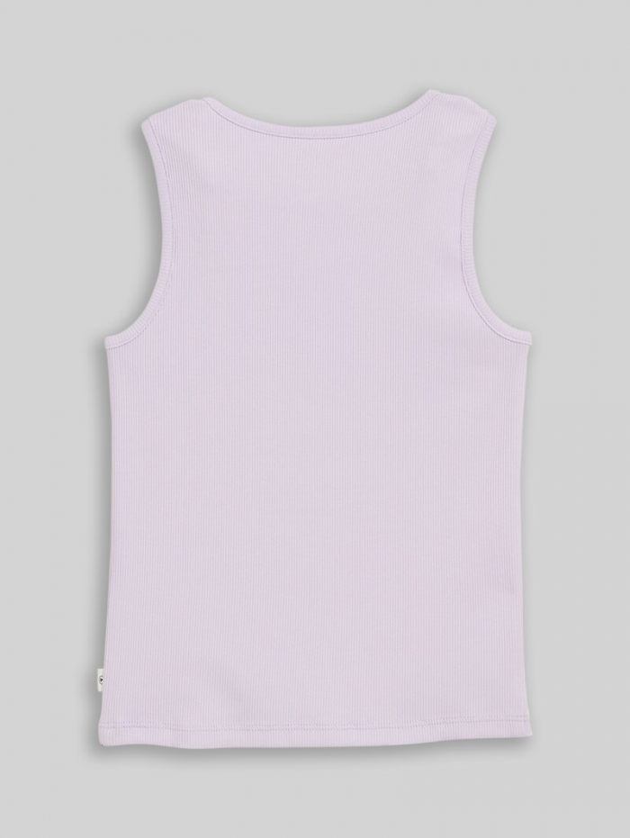Tom Tailor Ripp Top mit Knoten-Detail - Cool Lilac Tom Tailor Ripp Top mit Knoten-Detail - Cool Lilac