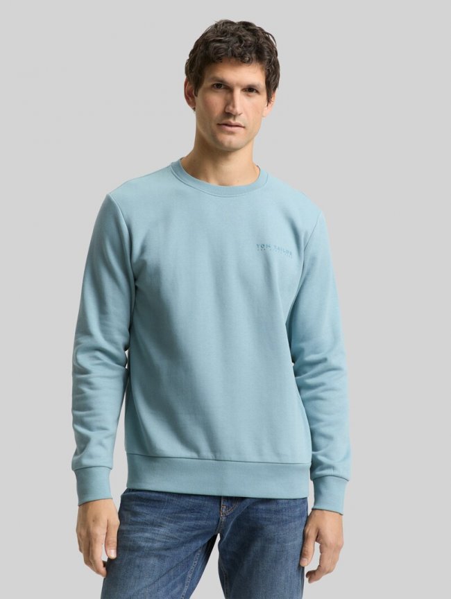 Tom Tailor Sweatshirt mit Logo-Print - Tourmaline Tom Tailor Sweatshirt mit Logo-Print - Tourmaline