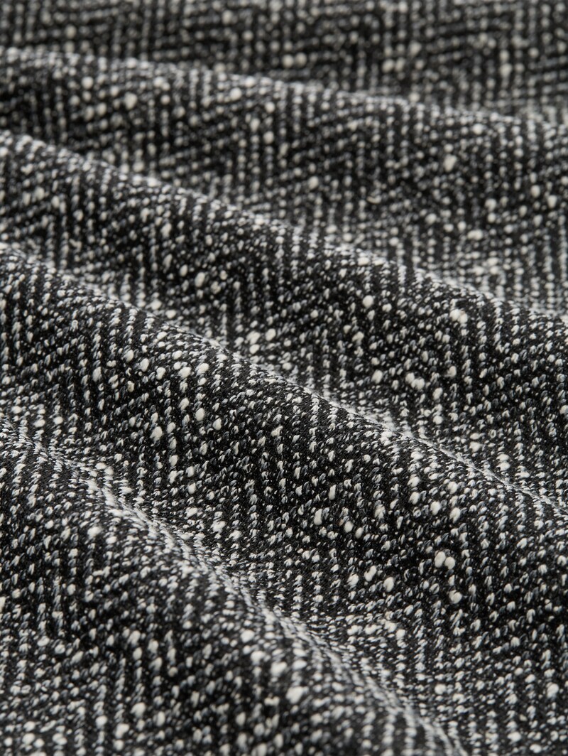Tom Tailor Regular Fit Bouclé Jacke - Salt Pepper Boucle Structure