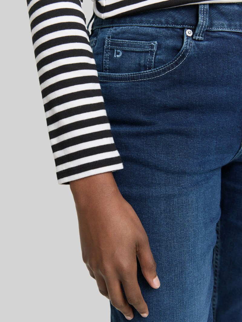 Tom Tailor TTELLA STRAIGHT Jeans - Used Dark Stone Blue Denim