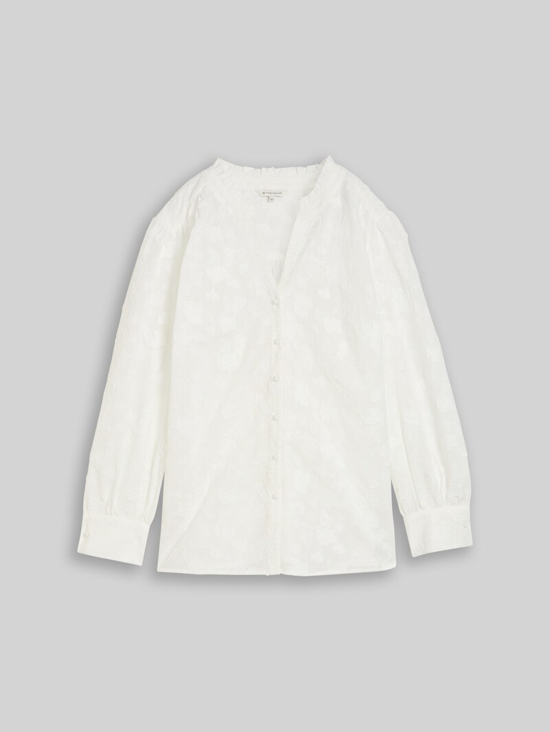 Tom Tailor Plus Size - Loose Fit Bluse mit Stickerei - White