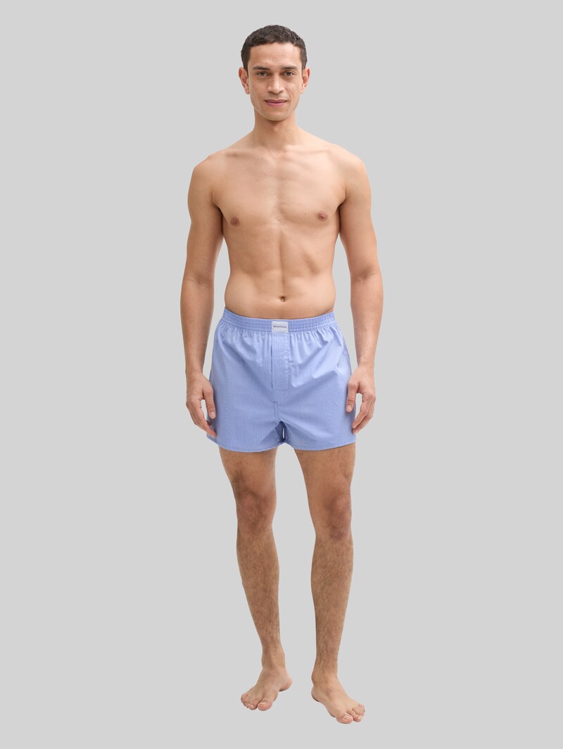Tom Tailor Boxershorts aus Baumwolle im 2er-Pack - Blue-light-check