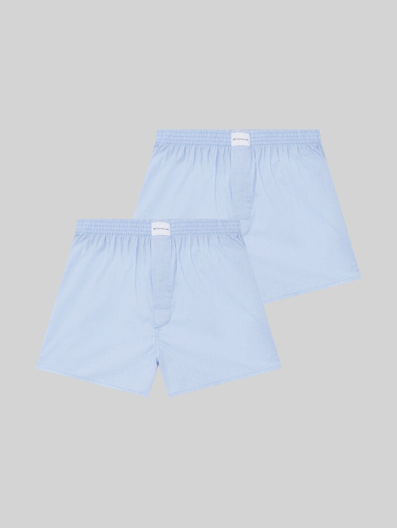 Tom Tailor Boxershorts aus Baumwolle im 2er-Pack - Blue-light-check