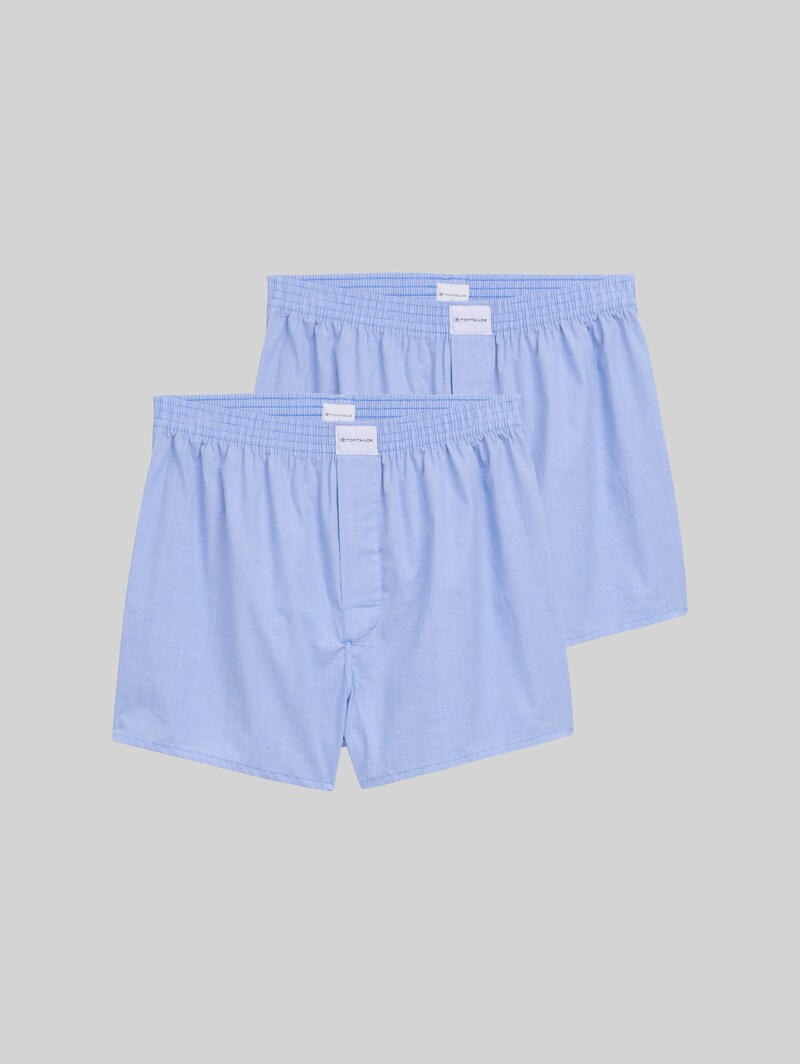 Tom Tailor Boxershorts aus Baumwolle im 2er-Pack - Blue-light-check