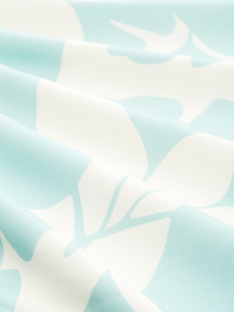 Tom Tailor T-Shirt im Material-Mix - Big Mint Ginkgo