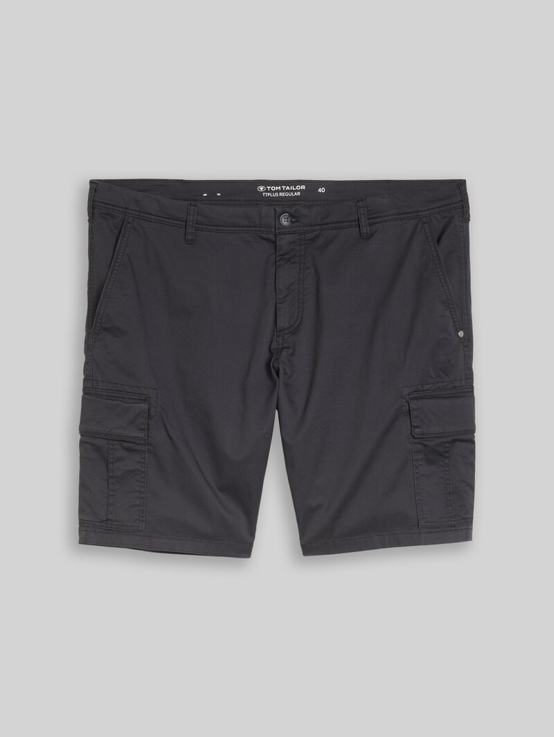 Tom Tailor Plus Size - TTPLUS REGULAR Cargo Shorts - Grey Mini Geometric Print