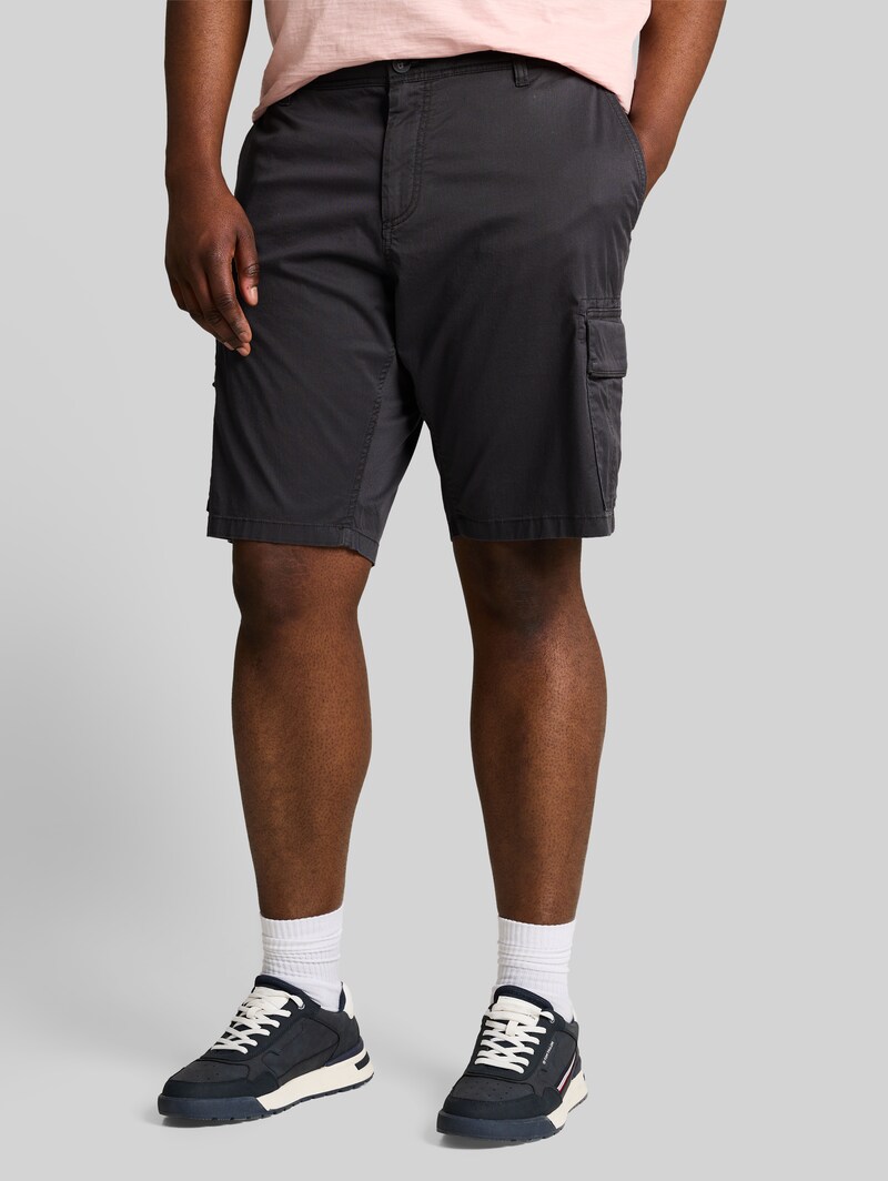 Tom Tailor Plus Size - TTPLUS REGULAR Cargo Shorts - Grey Mini Geometric Print