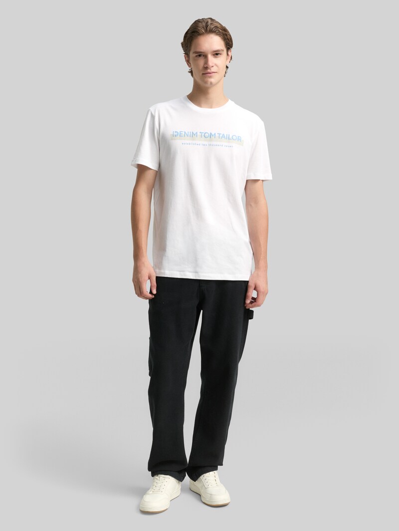 Tom Tailor T-Shirt mit Logo-Print - White
