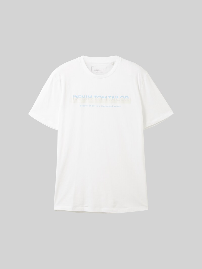 Tom Tailor T-Shirt mit Logo-Print - White