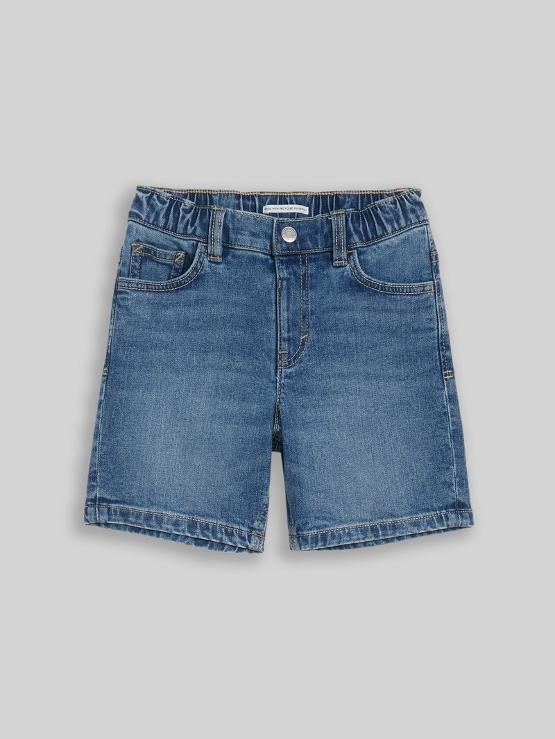 Tom Tailor Jeans Shorts mit Stretch - Used Mid Stone Blue Denim