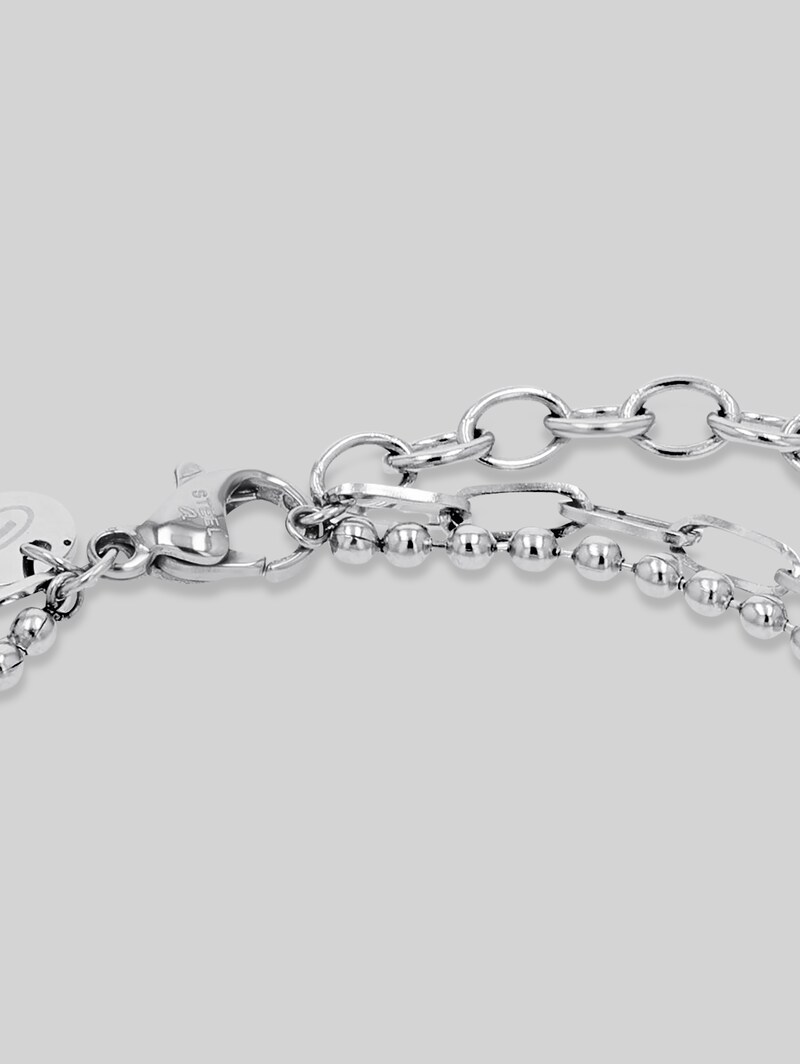 Tom Tailor Gliederarmkette aus Edelstahl silber - Silver