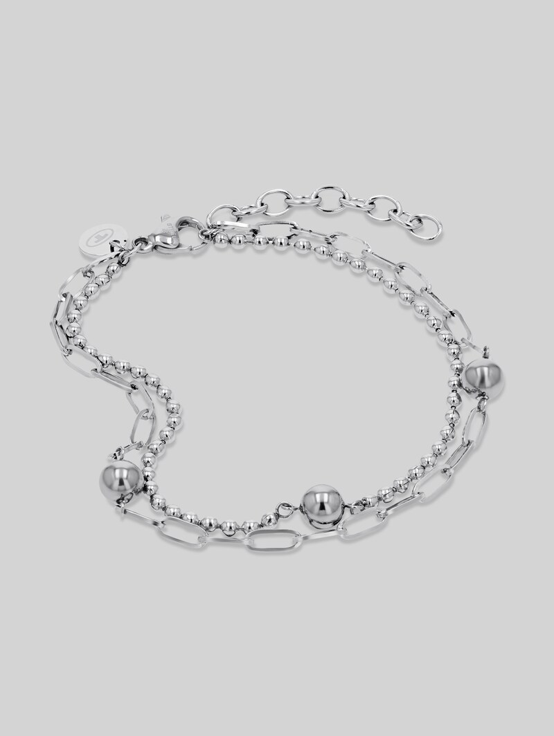Tom Tailor Gliederarmkette aus Edelstahl silber - Silver