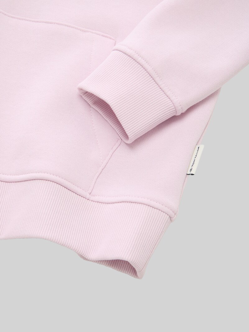 Tom Tailor Hoodie Sweatshirt mit Logo-Print - Breeze Rose