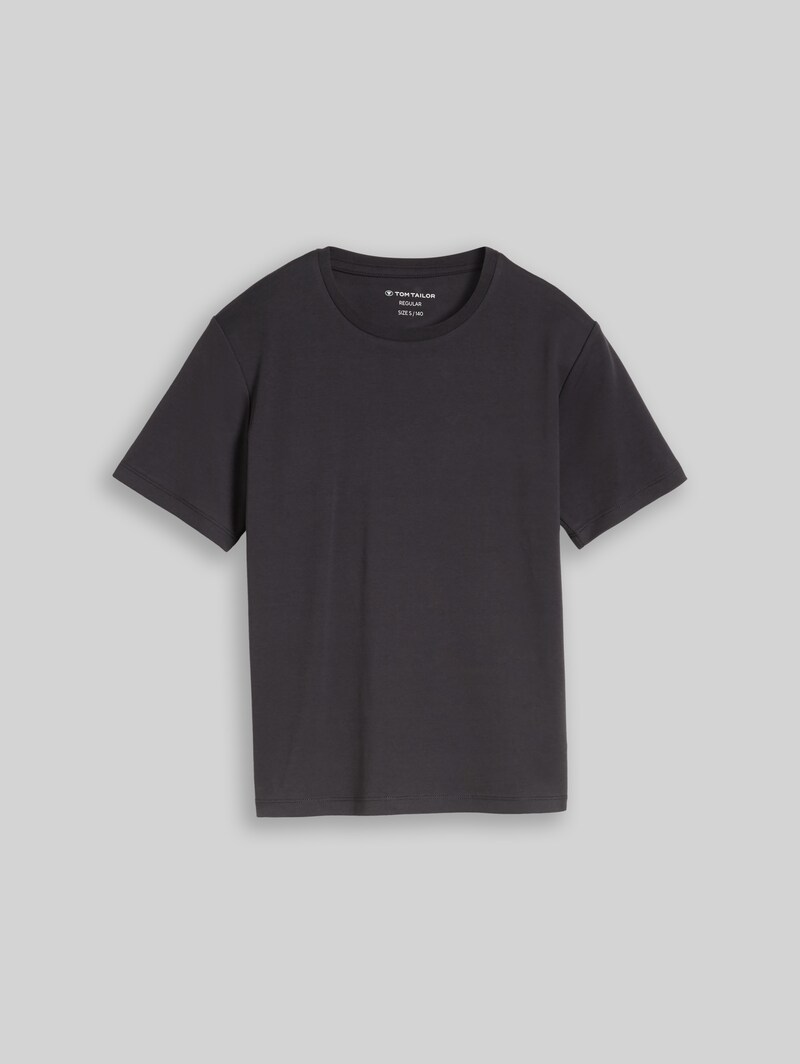 Tom Tailor Basic T-Shirt - Coal Grey