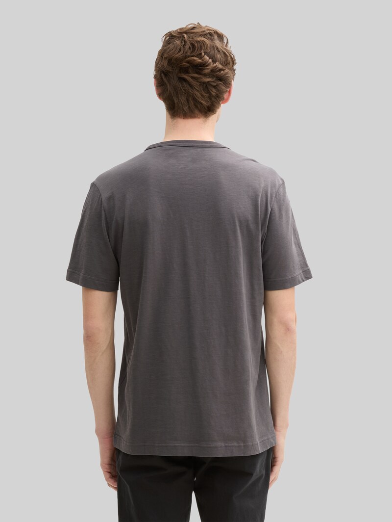 Tom Tailor Basic T-Shirt aus Baumwolle - Tarmac Grey