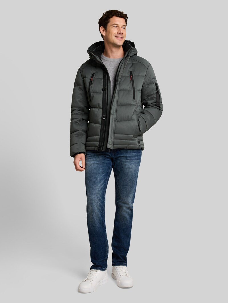 Tom Tailor Puffer-Jacke mit abnehmbarer Kapuze - Darkest Olive