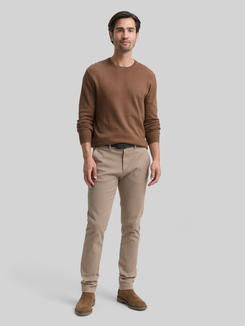 Tom Tailor Strickpullover mit Kaschmir-Anteil - Dark Taupe Melange