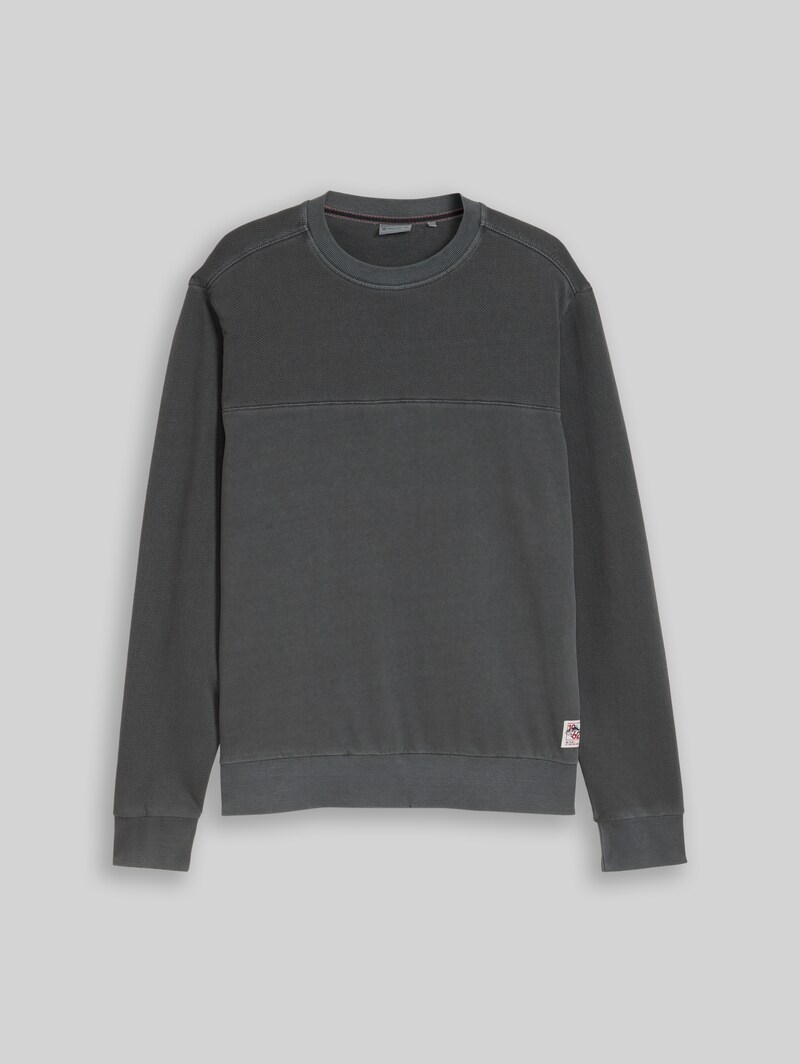 Tom Tailor Sweatshirt im Used-Look - Tarmac Grey