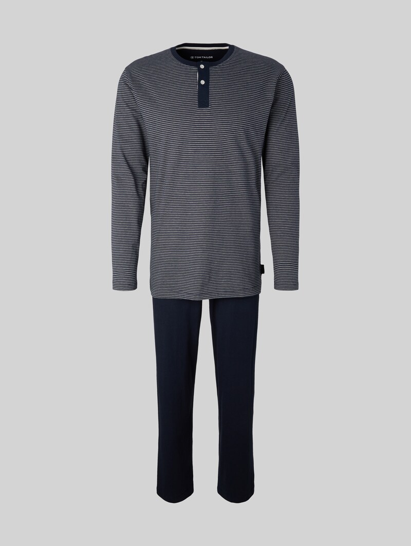 Tom Tailor Pyjama-Set aus Baumwolle - Blue-dark-horizontal Stripe